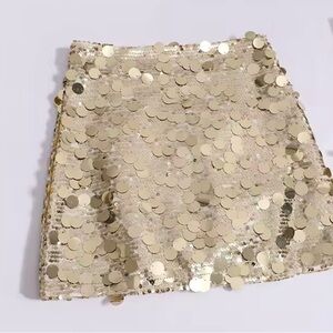 Gold Sequin Women's Skirt